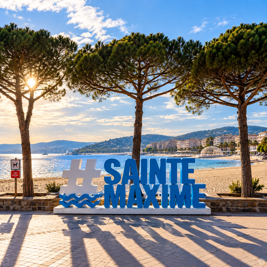 Vue de Sainte-Maxime - transfert avec chauffeur privé
